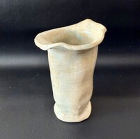 Egyedi Német Stúdiókerámia Váza – Margarethe Eich (ME) Szignóval, Türkiz Alapmázzal