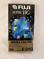 Fuji Super HG E-240 VHS kazetta bontatlan gyári fóliás  19x10,5x2,5 cm