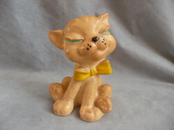 Régi gyerek játék retro gumi figura sípoló macska figura sípoló gumi játék 60 as évek