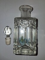 Régi üveg tartó – likőrös vagy parfümös , jelzet nélküli