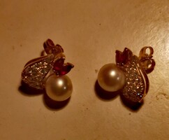 14K. fulbevalo gyemant - Rubin-Pearl