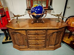 Zala rusztik tölgyfa fiókos - ajtós komód  , tálaló komód , tálalószekrény, kitűnő állapotban