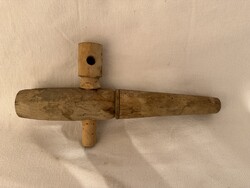 Antik fa hordócsap  25x3,5 cm, csap 12,5x2,5 cm
