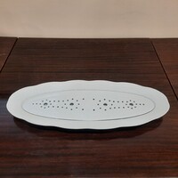 Fehér Herendi porcelán halas kínáló tál betéttel