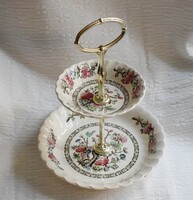 Myott , Indian Tree , angol porcelán , 1950es évek , sütemény , desszert kínáló , tálaló 24 cm