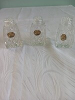 Bohemia csehszlovák üveg só,bors,paprika szóró