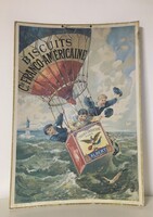 Theophile Steinlen Franco-keksz reklámplakát másolat-'70-'80s évek