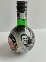 Unicum üveg Puskás Öcsi fényképével