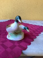 Bodrogkeresztúri kézi festésű kerámia kacsa pár 10cm.
