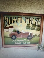 Vintage Bugatti falikép
