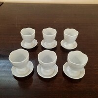6 db Fehér Herendi porcelán tojástartó