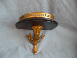 Antik fali polc antik konzol csodaszép fali polc díszes aranyozott réz veretes fa fali konzol