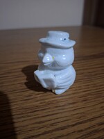 Porcelán könyvet tartó kismadár. Só vagy borsszóró.