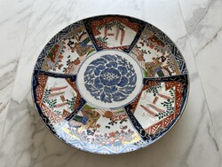 ANTIK IMARI JAPÁN PORCELÁN TÁL, TÁNYÉR, MEIJI KOR, 1900 KÖRÜL