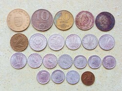 Magyarország 16 db Különböző Érme 2 5 10 20 50 Fillér 1 2 10 100 Forint 1946-1995