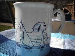 Angol porcelán csésze bögre egyiptomi mintával