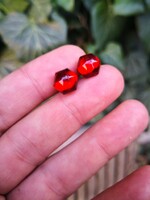 Borostyán köves ezüst fülbevaló