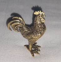 Miniatűr réz kakas figura