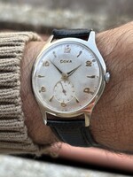 Kismásodperces ritka Doxa c942 pontos szerkezet, karcmentes tok 44,79 mm k.n új bőrszíj