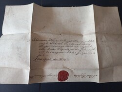 1836 Magyar Nyelvű Hivatalos Irat – Viaszpecsétes Dokumentum