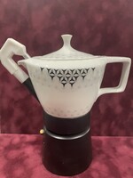 Hollóházi Porcelán kávéfőző kék Marakes mintával