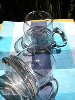 Antik vastagfalú fél literes korsók