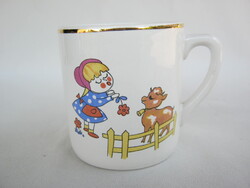 Gránit kerámia gyerek mese mintás bögre kislány bocival