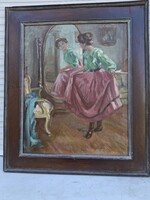 VOROS  E 911 jelz.  Ruhapróba olajvászon