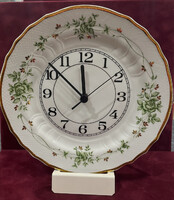 Hollóházi porcelán Pannónia Erika fali óra 26 cm
