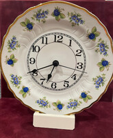Hollóházi porcelán Pannónia Szedres fali óra 26 cm