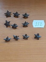 MN 10 DB 15 mm 5 ÁGÚ TISZTHELYETTES, ZÁSZLÓS BARNA CSILLAG 60-70 ÉVEKTÖL 252.
