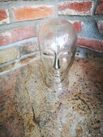 Régi üvegfej, kalaptartó, parókatartó, kirakati kellék