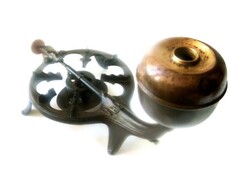 Antik Alpha Iron & Brass réztartályos petróleum tűzhely 1910-ből