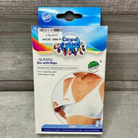 Canpol Babies Nursing Bra with Flaps szoptatós melltartó 80/D kék-fehér dobozban
