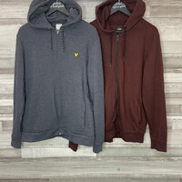 Burton Menswear London bordó, Lyle&Scott kék cipzáros szabadidő felső szett L