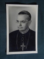 Képeslap,híres emberek,Virág Ferenc pécsi püspök saját kezű sorai és aláírása,1952-