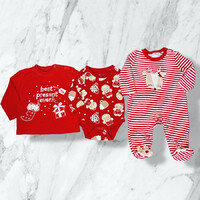 So cute piros karácsonyi babaruha szett 62