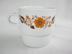 Alföldi porcelán bögre virág mintával