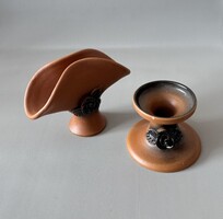 Várkonyi Marézia kerámia gyertya és szalvétatartó