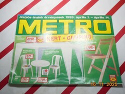 Régi retro reklám újság - Metro - Kert, camping - 1999. április 1-14. - Születésnapra ajándék.