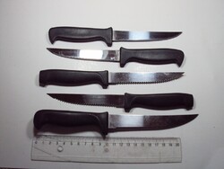 Retro műanyag nyelű evőeszköz kés - 5 db - Rostfrei rozsdamentes acél