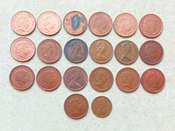 Anglia 20 db Különböző Érme 1/2 1 Penny 1971-2015