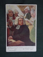 Képeslap,híres emberek,Johann Sebastian Bach zeneszerző,1915-