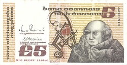 5 font pound pounds 1991 Írország M.F. Doyle és S.P. Cromien