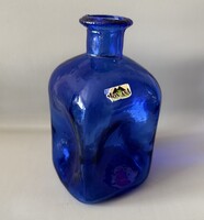 Vintage Montana kobaltkék üveg dekanter – 19 cm