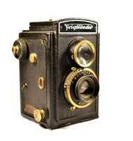 1930 -as évek Voigtlander Brillant tükörreflexes (TLR) fényképezőgép