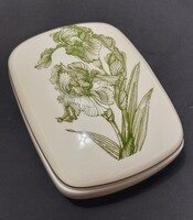 Hollóházi liliomos bonbonier, 9 cm