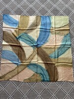 Kellemes vizes színösszeállítású nehéz selyem kendő 100% silk