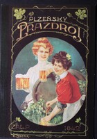 Képeslap, Reklám, Cseh, Sör, Plzensky Prazdroj, Pilsner Urqell