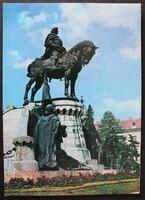 Képeslap, Kolozsvár, Mátyás király lovasszobra (k)